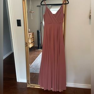 Lulus All About Love Rusty Rose Maxi Dress bridesmaid dress